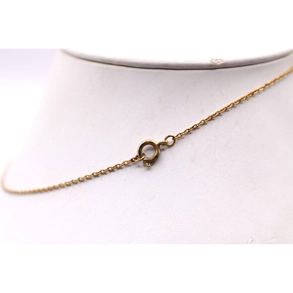 Gold-Tone Faux Pearl Teardrop Ornate Lace Pendant Necklace Chain 20" Full Vtg - Picture 6 of 10